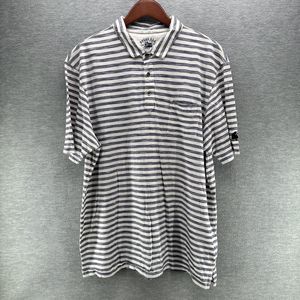 AHEAD USA - Men's Blue & White Stripe XL Polo Short Sleeve Shirt (A48 )